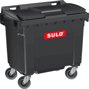 Contenedor  industrial 660 LTS con tapa y rueda